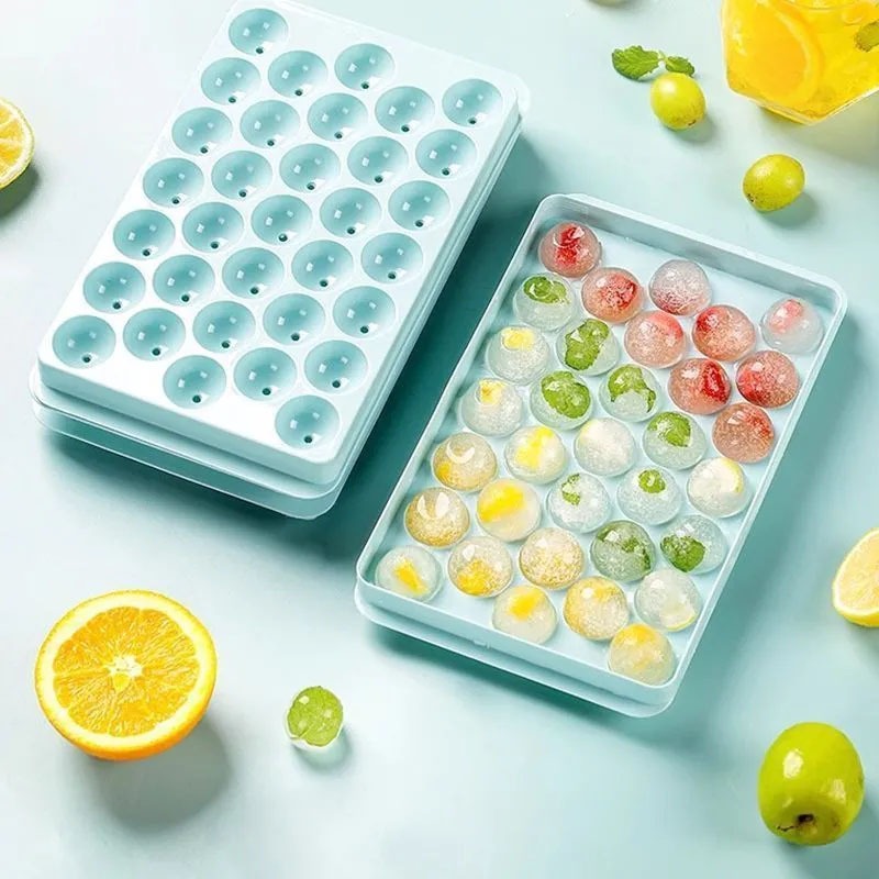 Nuxio ถาดทำน้ำแข็งซิลิโคน 33 ช่อง วัสดุเกรดอาหาร แม่พิมพ์น้ำแข็งทำเองที่บ้าน