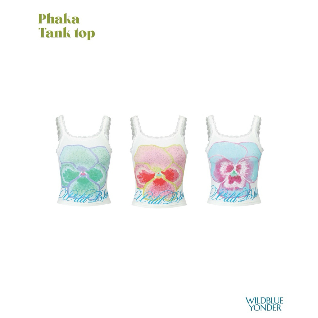 WILDBLUEYONDER - PHAKA TANK TOP - เสื้อกล้ามพิมพ์ลายดอกไม้