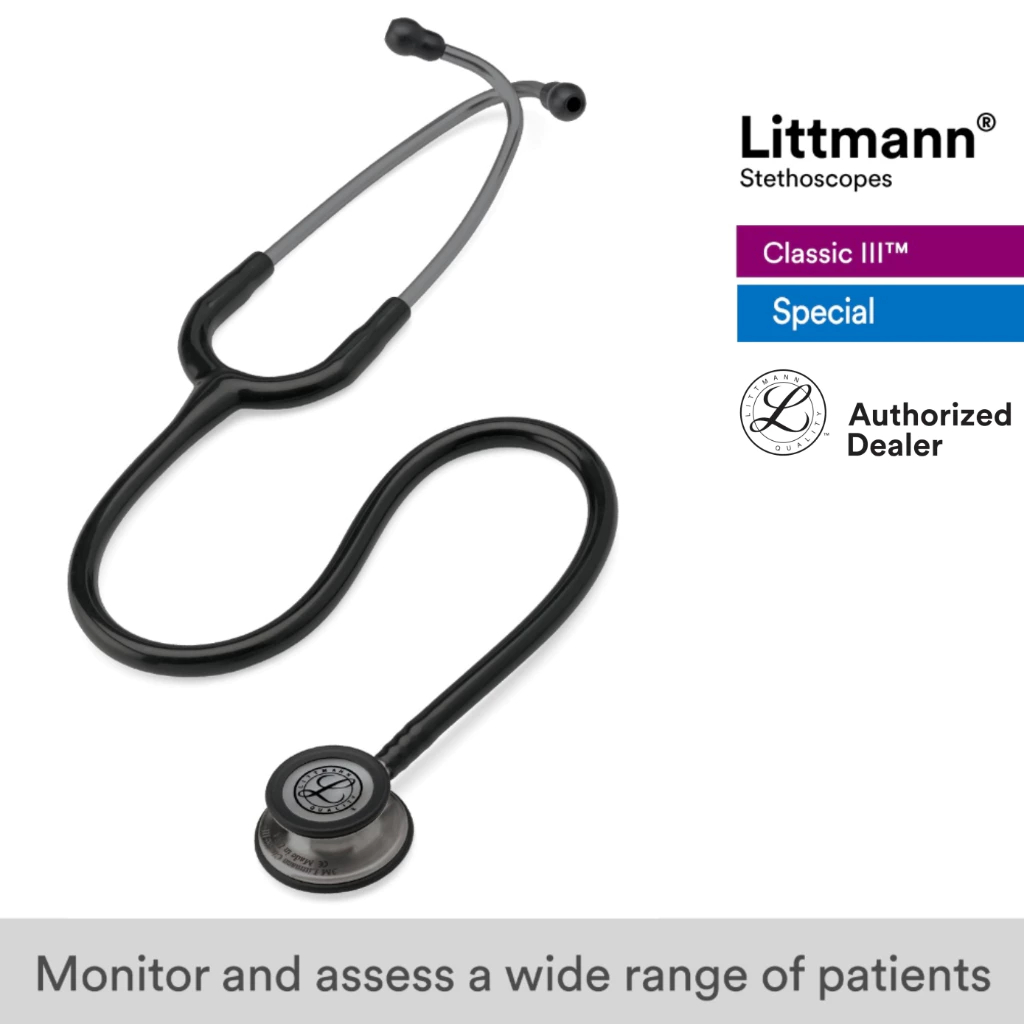 Littmann Classic III 27 inch, #5811 (Black Tube, Smoke-Finish Chestpiece Stainless Stem & Eartubes)