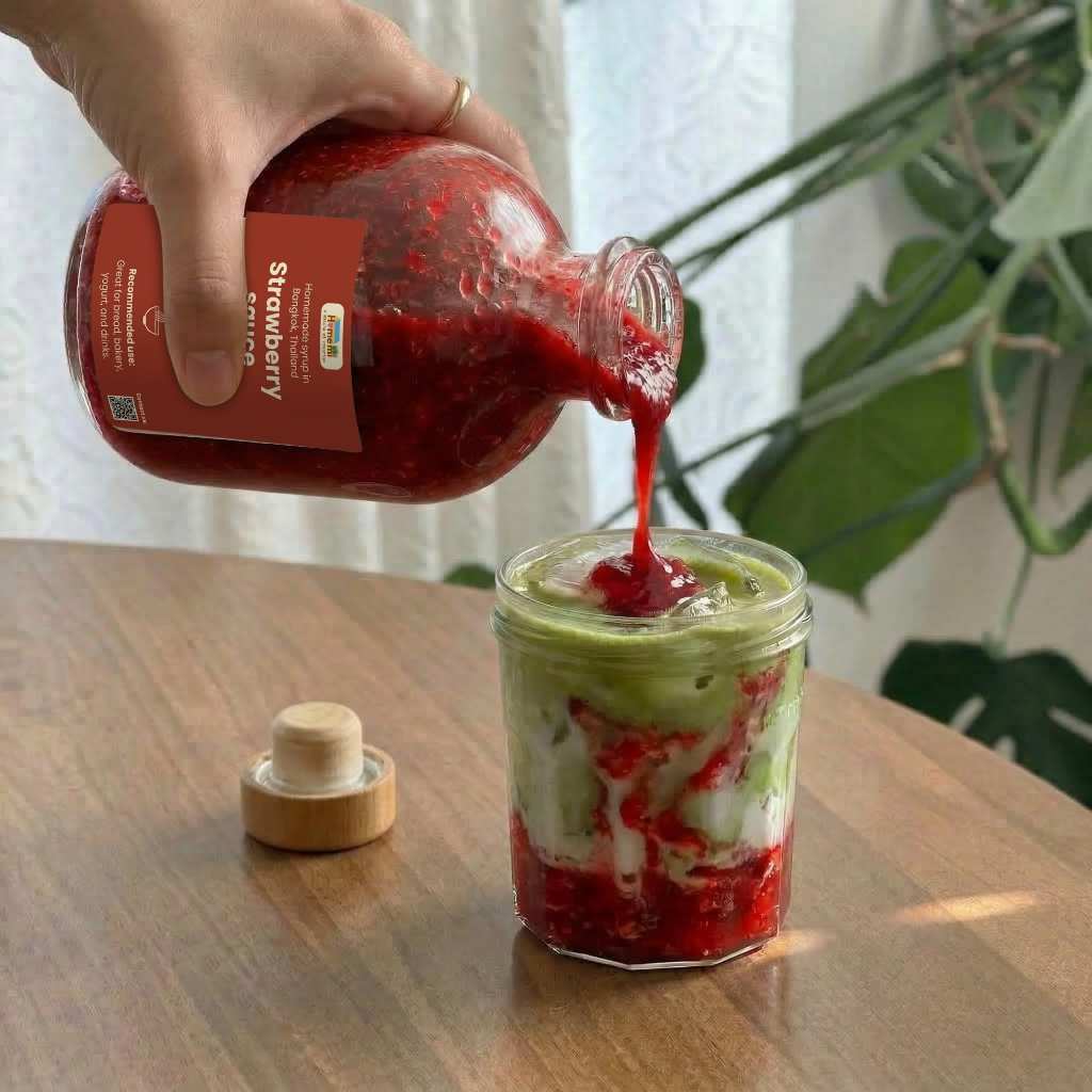 (NEW!) Homemi Strawberry Sauce ซอสสตรอว์เบอร์รีโฮมเมด 350 ml.