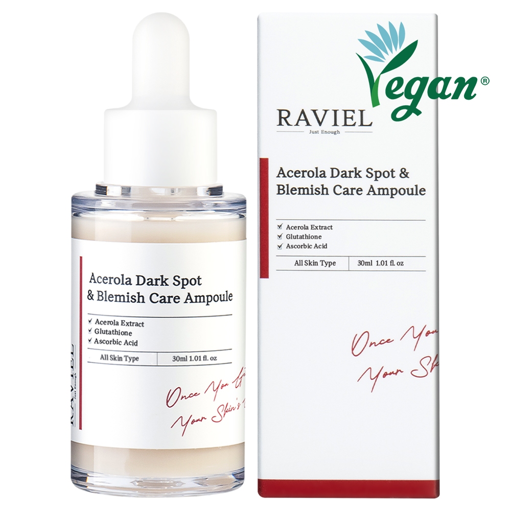Raviel Acerola Dark Spot & Blemish Care Ampoule 30ml ราวีลแอมพูลลดกระฝ้าริ้วรอย นำเข้าจากเกาหลี — صورة 5