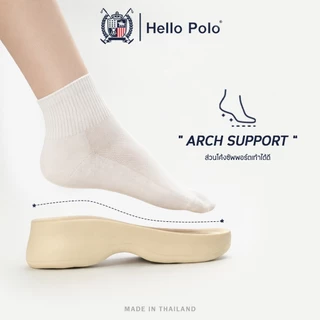 Hello Polo รองเท้าแตะผู้หญิง รองเท้าแฟชั่นผู้หญิง พื้นถอดล้างได้ พื้นหนา ทนต่อการสึกหรอ เบาสบาย วัสดุ EVA รุ่น HP8066