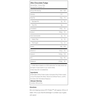 Rule1 R1 Whey Protein Isolate ขนาด 2 lb.เวย์โปรตีน