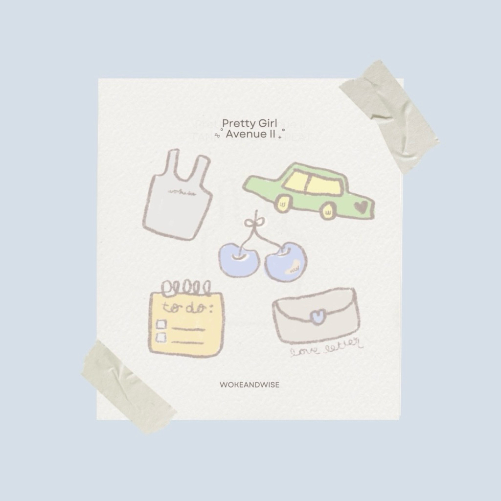 Pretty Girl Avenue II Stickers ₊˚⊹ ᰔ WOKEANDWISE