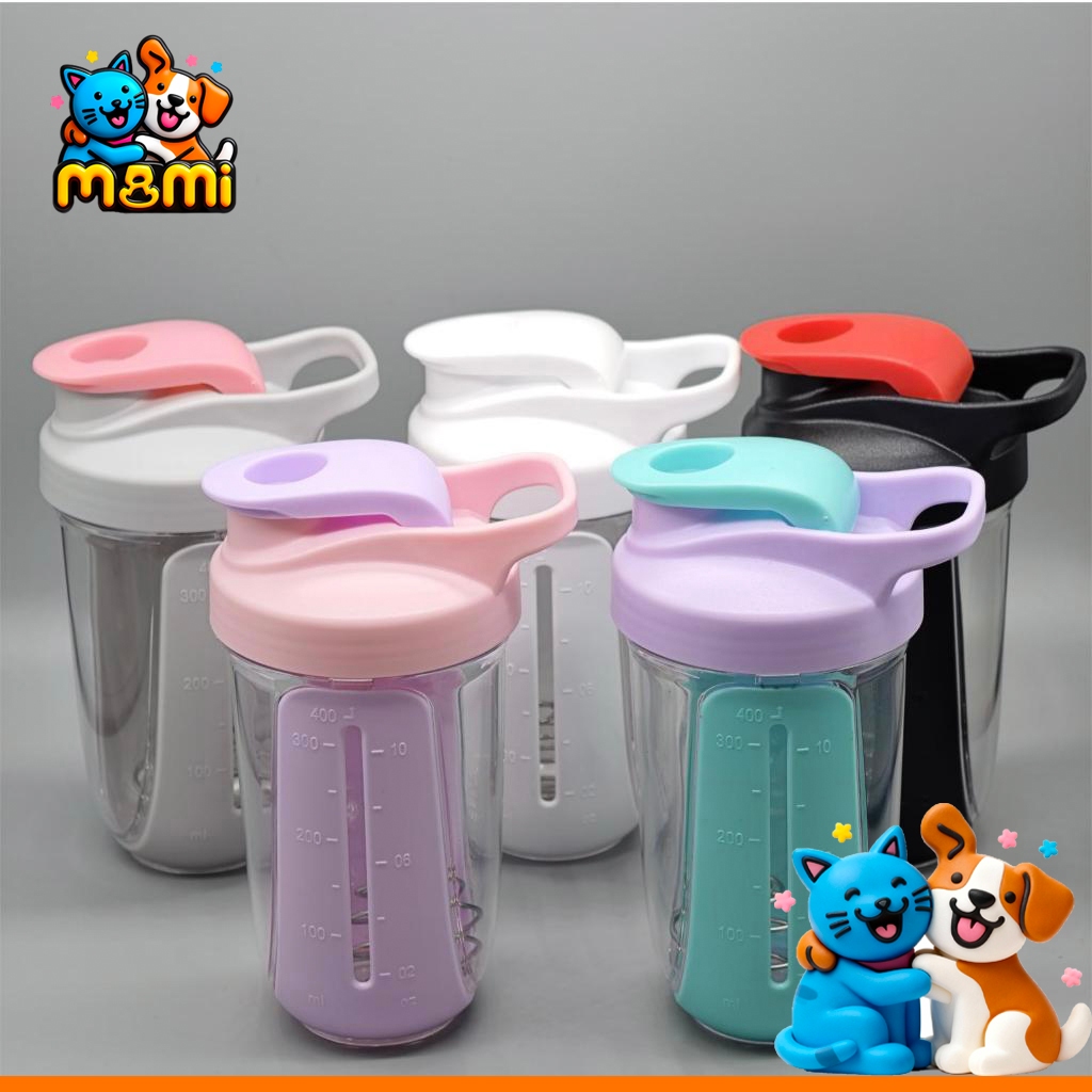 MI แก้วน้ำ แบบพกพา เชคโปรตีน ชงเวย์ ผสมเวย์  400ml Sportcup