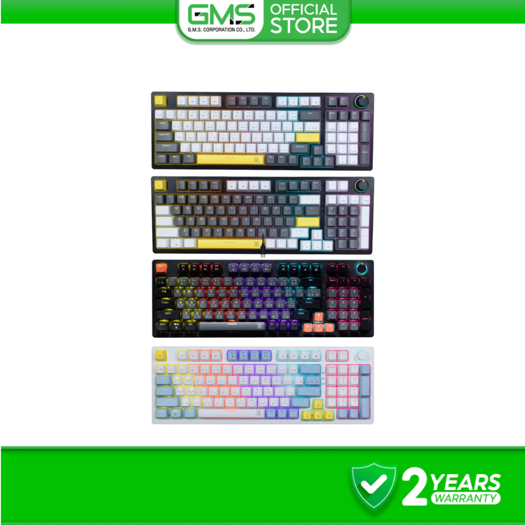 NUBWO คีย์บอร์ดเกมมิ่ง X801 Mechanical MINI RGB CIY Switch มีให้เลือก 2 สี 4 Layout รับประกัน 2 ปี