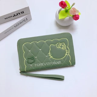 M37#กระเป๋าสตางค์ราคาถูก ！กระเป๋าสตางค์ใบกลางมีช่วงใส่บัตรงทั้งหมด4ช่อง 📌วัดสุด:หนังPU รุ่นใหม่มีสายคล้องมือทุกใบค่ะ