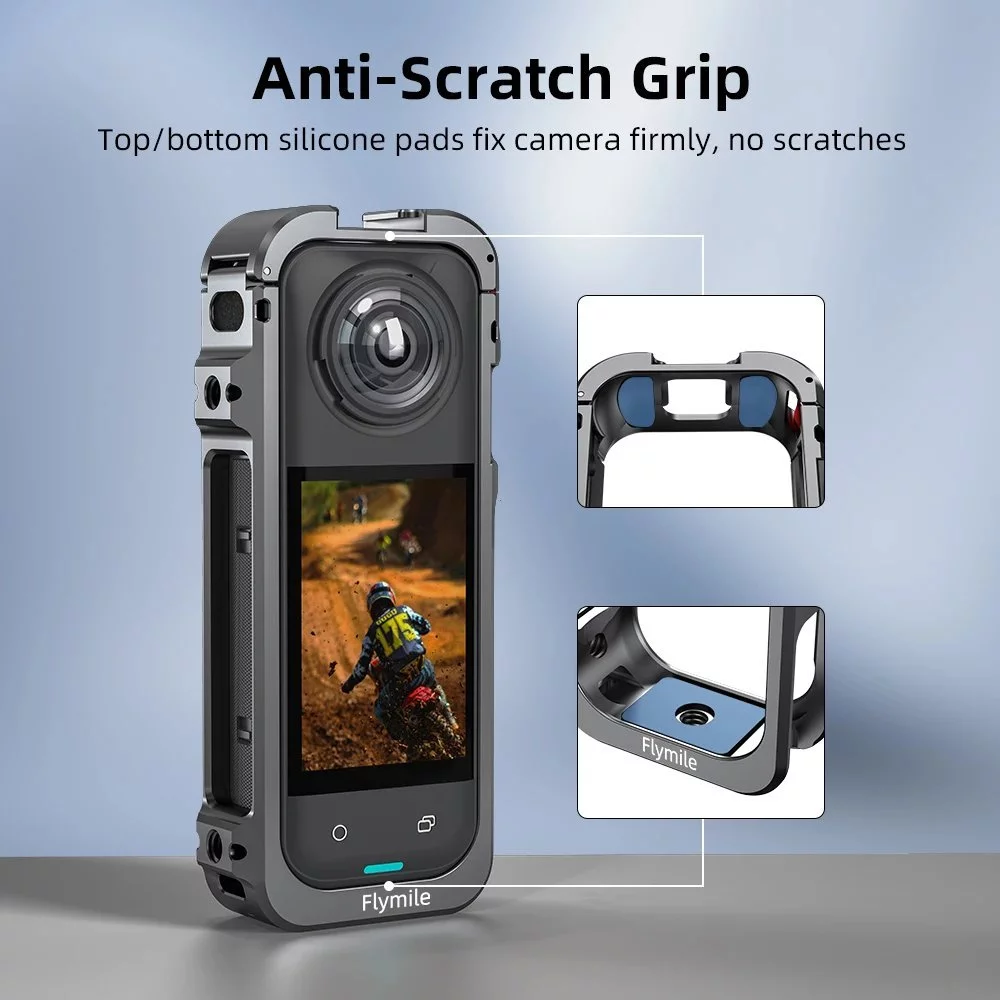 หมาะสําหรับ Insta360 X5 กระต่ายกรอบกรงโลหะป้องกันสกีกล้องป้องกันกรณีอลูมิเนียมกรอบกรงที่มีฝาครอบเลนส์ซิ thumbnail 6