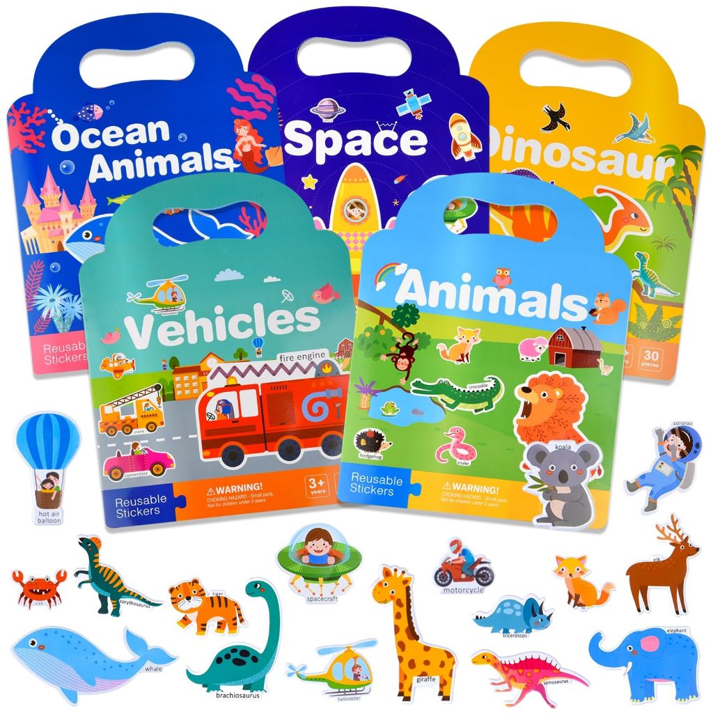 Sticker Board(พร้อมส่ง)สมุดสติ๊กเกอร์ สติ๊กเกอร์กันน้ำ สติ๊กเกอร์ติดซ้ำได้ ของเล่นเด็กเสริมพัฒนาการ
