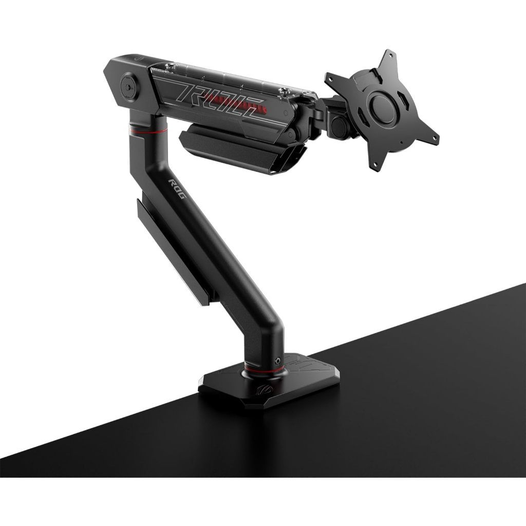 ASUS ROG Ergo Monitor Arm, Ergonomic, Pivot, Swivel, Height Fully Adjustable up to 39" VESA 100x100, Mechanical Spring