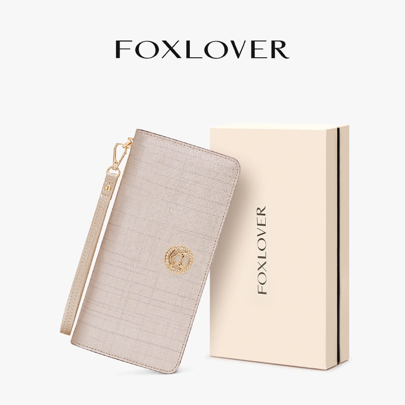 FOXLOVER กระเป๋าสตางค์  ผู้หญิง  หนังแท้พรีเมี่ยม  มินิมอล  แฟชั่น  ทนทาน