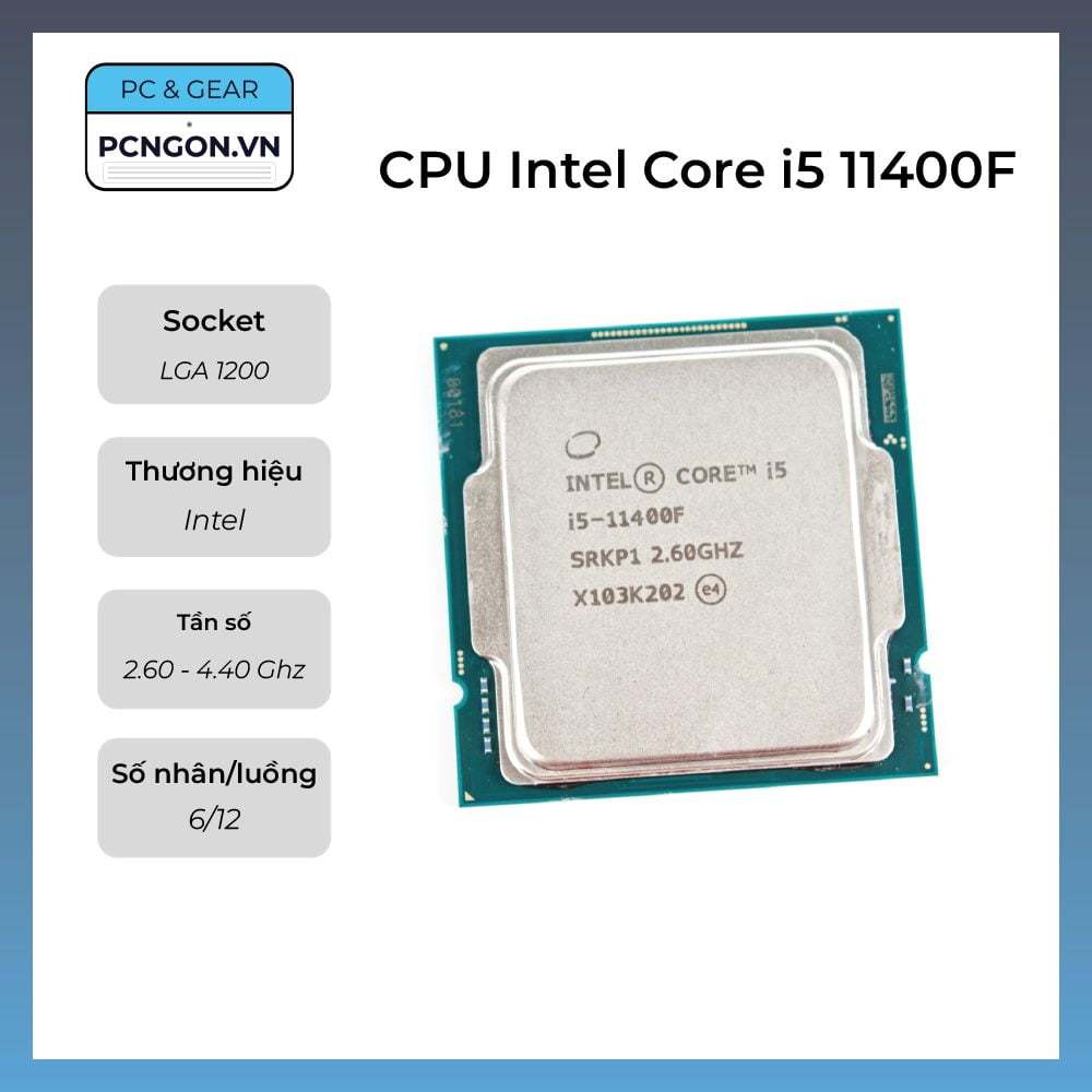 CPU Intel I5 11400F  6C/12T