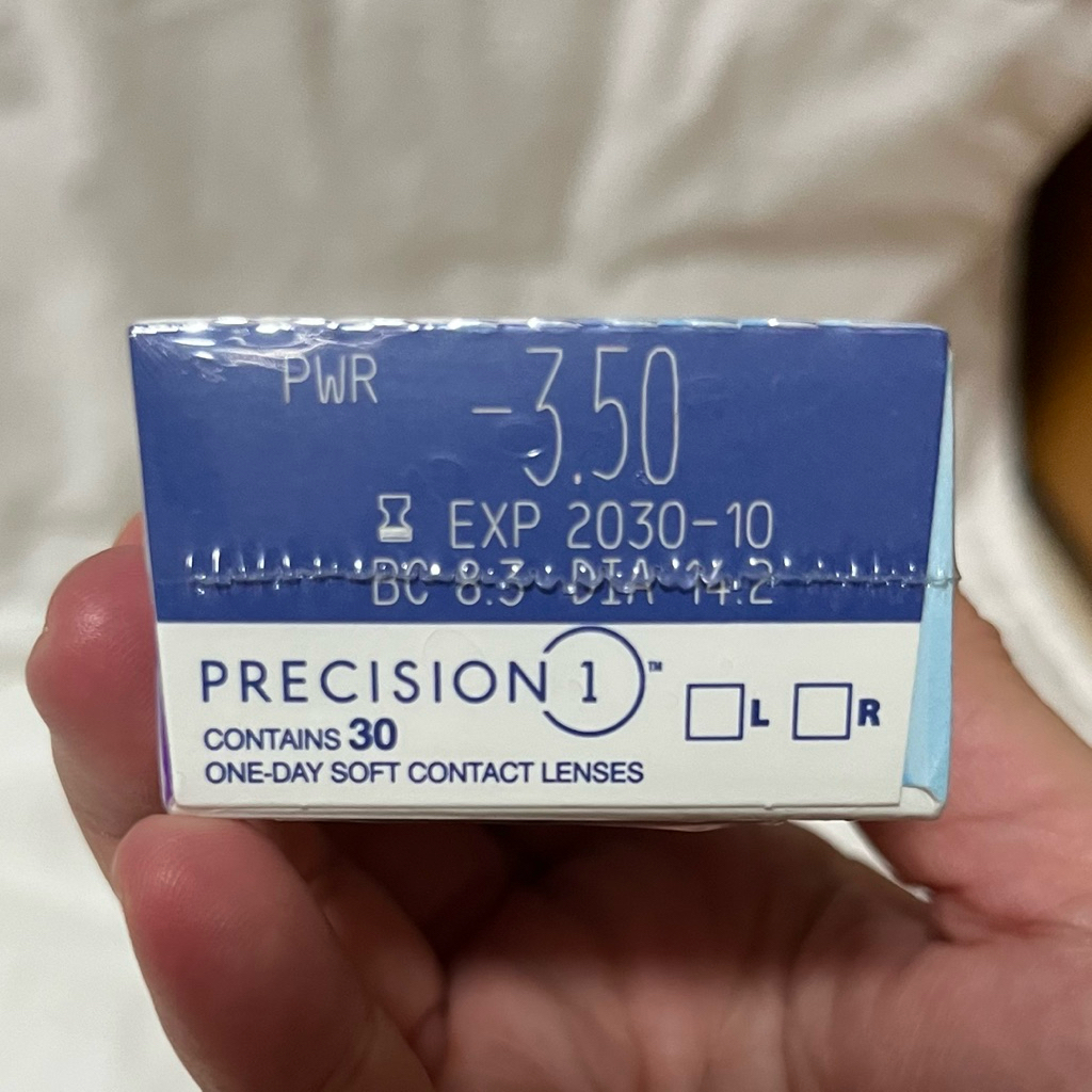 (Alcon) EXP.2030-10 คอนแทคเลนส์ ชนิดนิ่ม แบบรายวัน รุ่น precision1 ค่าสายตา -3.50 จำนวน 30 ชิ้น (15ค