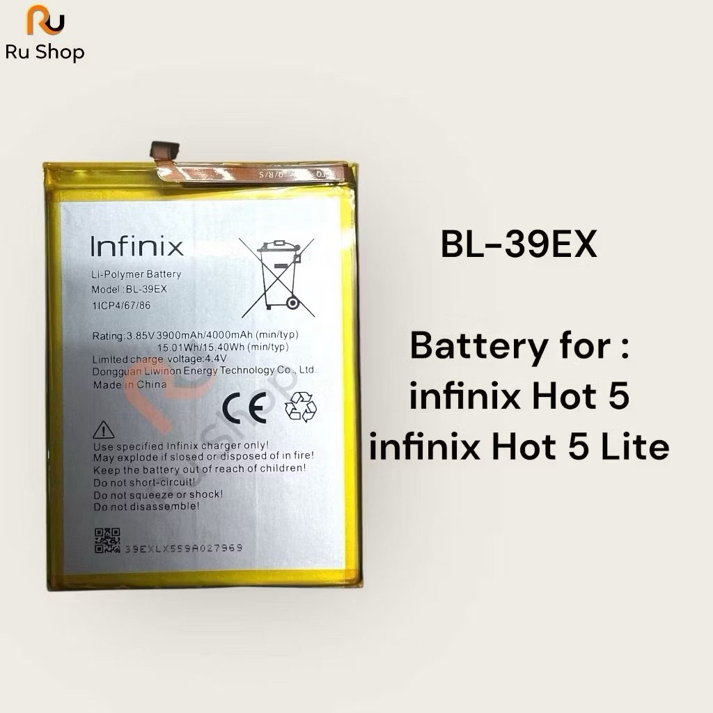 แบตเตอรี่ infinix Hot 5 / Hot 5 Lite BL-39EX 4000mAh ประกัน 3 เดือน