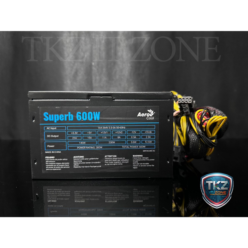 เพาเวอร์ซัพพลาย(power supply) aerocool superB 600W  (600W Full)