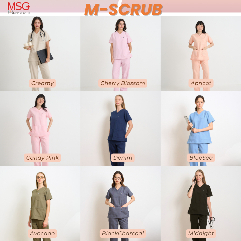 MSGtexmed ชุดสครับหมอ,ชุดสครับแพทย์,ชุดพยาบาล (รุ่น M-SCRUB)