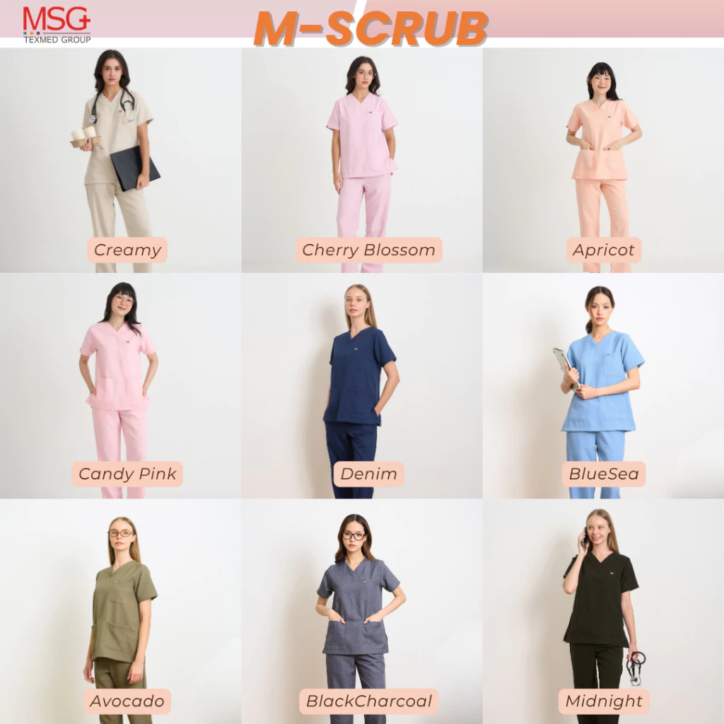 MSGtexmed ชุดสครับหมอ,ชุดสครับแพทย์,ชุดพยาบาล (รุ่น M-SCRUB)