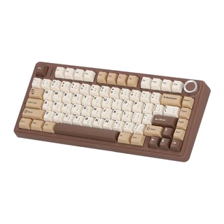 WIRELESS KEYBOARD (คีย์บอร์ดไร้สาย) AULA F75 - BARBIE SWITCH EN/TH RGB BROWN