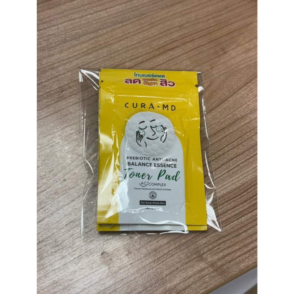 [สินค้าสมนาคุณงดจำหน่าย] CURA-MD พรีไบโอติก แอนไท-แอคเน่ บาลานซ์เอสเซ้นส์ โทนเนอร์แพด 3 ซอง