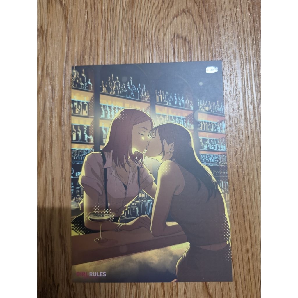 โปสการ์ดในเล่มนิยาย girl rules