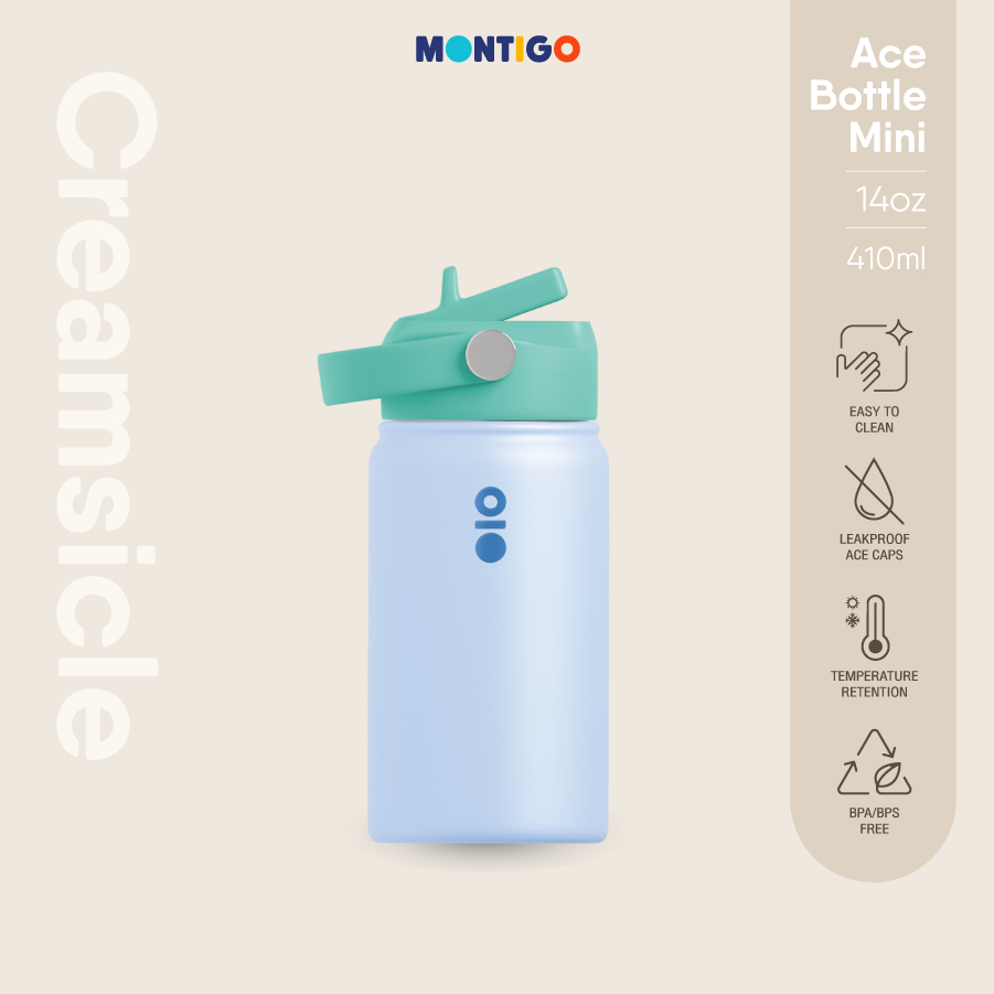 MONTIGO Mini Ace Bottle 14OZ [Purple Cream] กระบอกน้ำเก็บความเย็นแบบมีหลอด