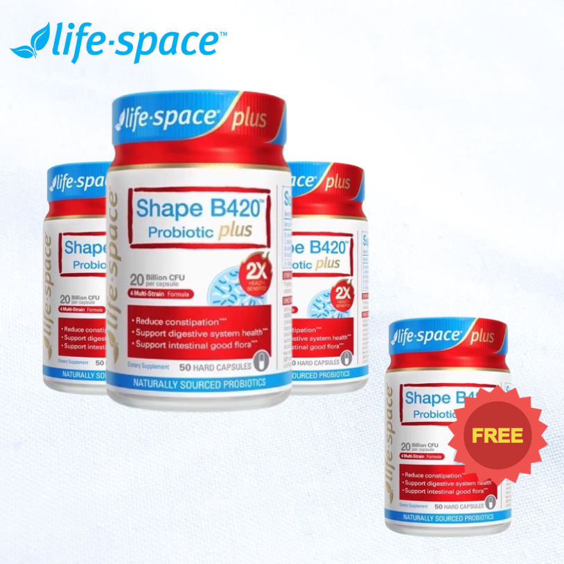 [BUY 3 FREE]Life Space Shape B420 Probiotic Broad Spectrum Probiotic 60 Capsules โปรไบโอติกช่วยระบบย