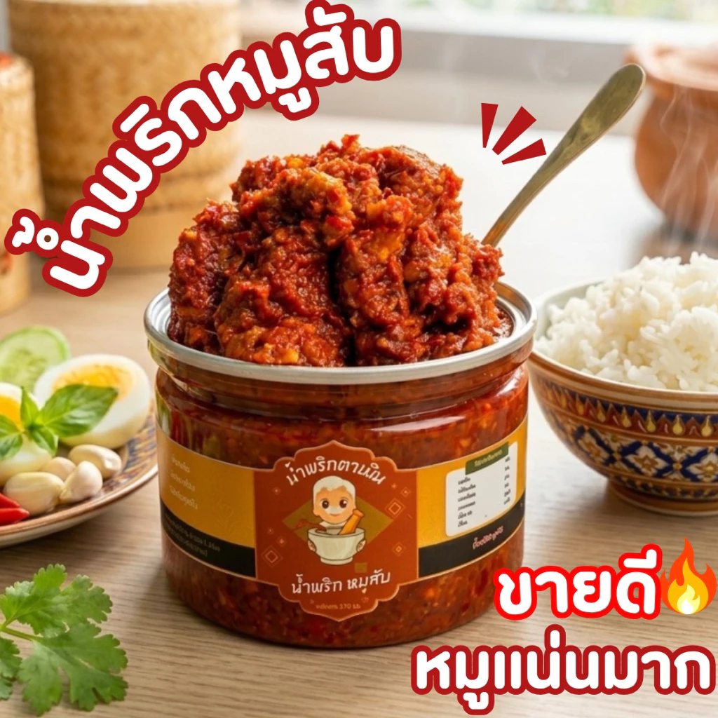 น้ำพริกผัดหมูสับ สูตรตาเมิน หมูแน่น กลมกล่อม ไม่ใส่วัตถุกันเสีย