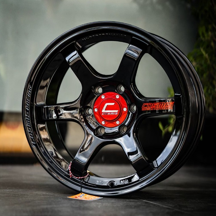 ล้อแม็กซ์ RG06SNE 18*9.0 6/139.7 ET.25 (สีดำทั้งวง+เพลงแดง) (4วง) ฟรีจุ๊บลม