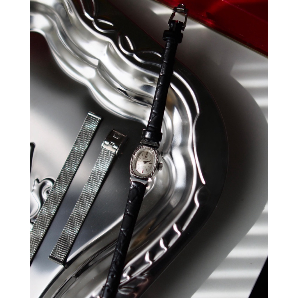 [FuLL SET]นาฬิกาข้อมือผู้หญิงวินเทจ ได้2สาย omega de ville vintage watch 511.281 ปี1960-1971 มือสอง 