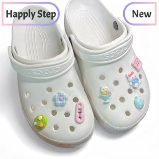 Happystep ร้านไทย🇹🇭จำหน่ายเป็นเซ็ตF*เฉพาะตัวติด(พร้อมส่ง) จิ๊บบิท ตัวติดรองเท้า ชุดตกแต่งรองเท้า ลายการ์ตูนน่ารักๆ