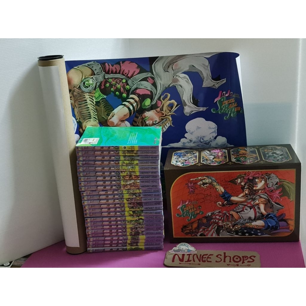 (ขายแยก BOX/หนังสือ+โปสฯ) มือ1  หนังสือการ์ตูน JOJO ภาค 7 Steel Ball Run 1-24 จบ ในซีล+โปสเตอร์ หรือ