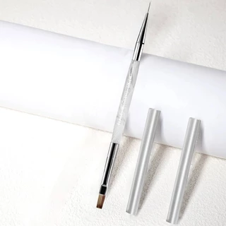 พู่กันเจล 2 หัว 5 ตัวเลือก ORGANAIL/PITCHA 2in1 nail brush ใช้ได้ทั้งวาดลายและทำเล็บเจล