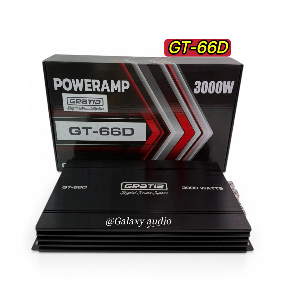 GT-66D เพาเวอร์แอมป์ ขับซับ GRATlA กำลังขับ 3000วัตต์ แอมป์คลาสดี ขับซับ 10-12 นิ้ว 180“ ได้สบาย ไม่ร้อนไม่ตัดอัดได้ยาว