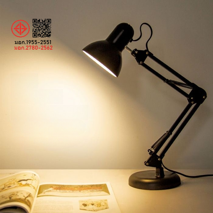 OPOO MALL โคมไฟตั้งโต๊ะ โคมไฟอ่านหนังสือ ไฟตั้งโต๊ะ โคมไฟทําเล็บ Table lamp ปรับระดับได้ หมุนได้