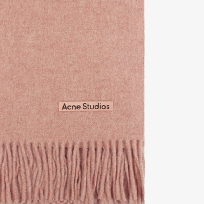 (พร้อมส่ง) Acne Studio canada fringed wool scarf PINK