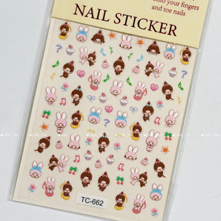 Monchhichi Nail sticker สติกเกอร์มอนชิชิ ชิมูตันติดเล็บติดกล…