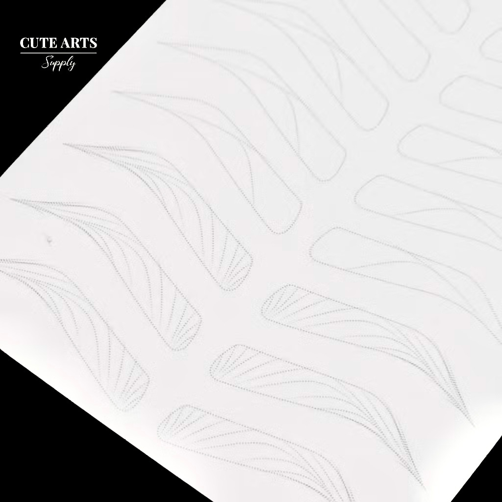 หนังฝึกสัก CuteArts สีขาว 1แผ่น หนังฝึกสักHair Strokes ขนาด14.5x20.5cm. คุณภาพสูง พร้อมส่ง