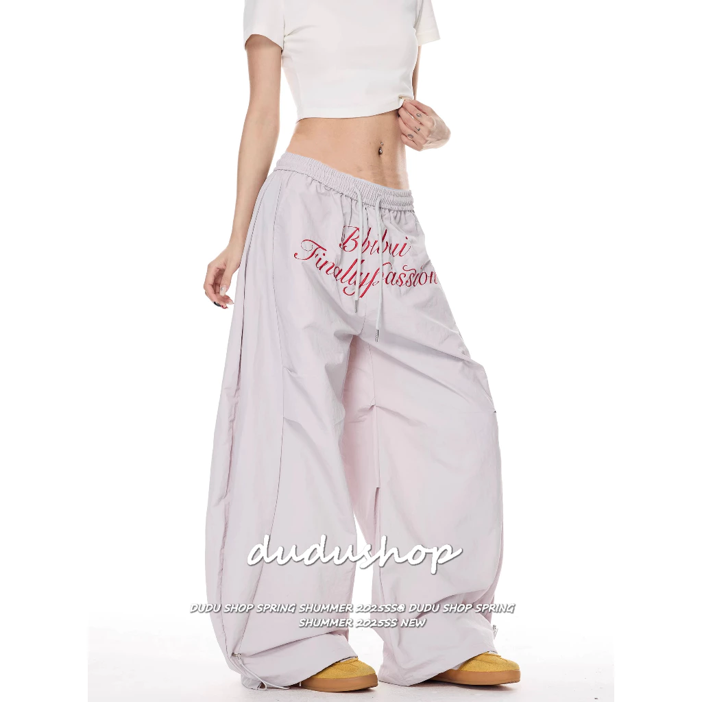 [Summer quick-drying fabric jazz dance wide-leg pants]กางเกงเต้นแจ๊สขากว้างสไตล์อเมริกันสำหรับผู้หญิงในช่วงฤดูร้อน
