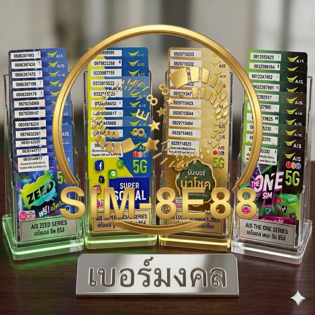 เบอร์มงคล AIS เติมเงิน ยังไม่ลงทะเบียน เลือกเบอร์ได้ ชุดที่2