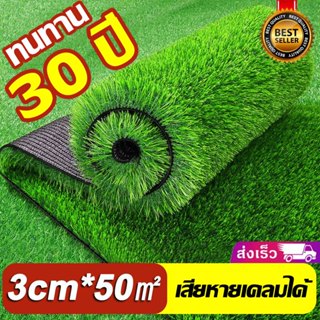 หญ้าเทียม 50㎡ ความหนา 3 ซม ขนาดให้เลือกหลาก ทนไฟ ระบายน้ำง่า…