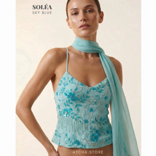 (พร้อมส่ง) SOLÉA Top Atchastore เสื้อสายเดี่ยว ดีเทลงานปักเล…