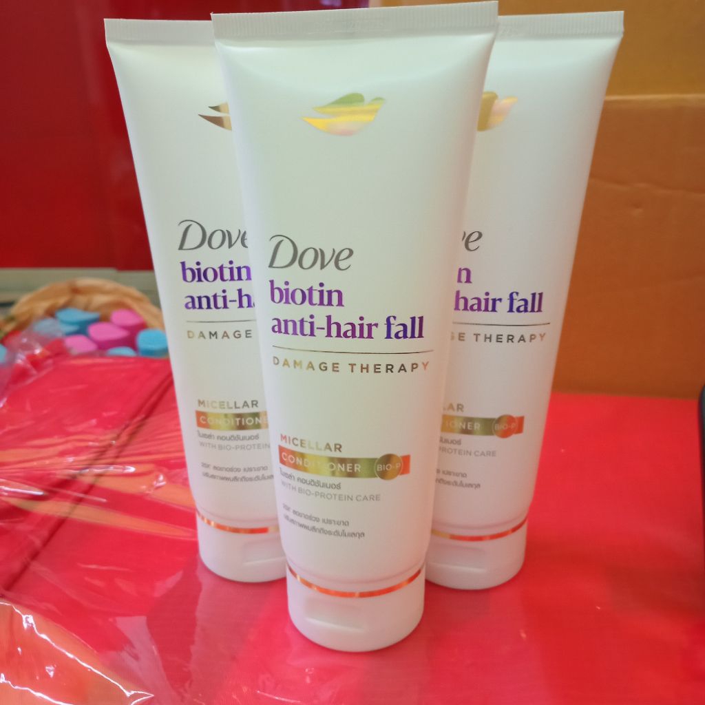 ครีมนวดผม Dove biotin anti-hair fall ลดการขาดร่วงของเส้นผม 120มล บำรุงศีรษะ เส้นผม ฟื้นฟูระดับโมเลกุล