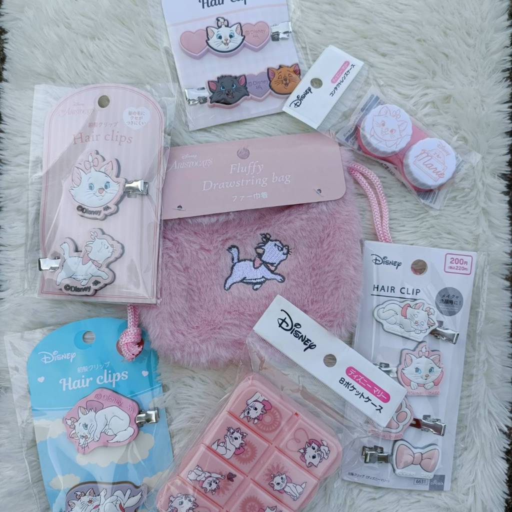 [รวม] The Aristocats ของใช้ แมวมารี กิ๊บติดผม ถุงหูรูด หวี ตลับคอนแทค ตลับยา Hair Clips Drawstring bag