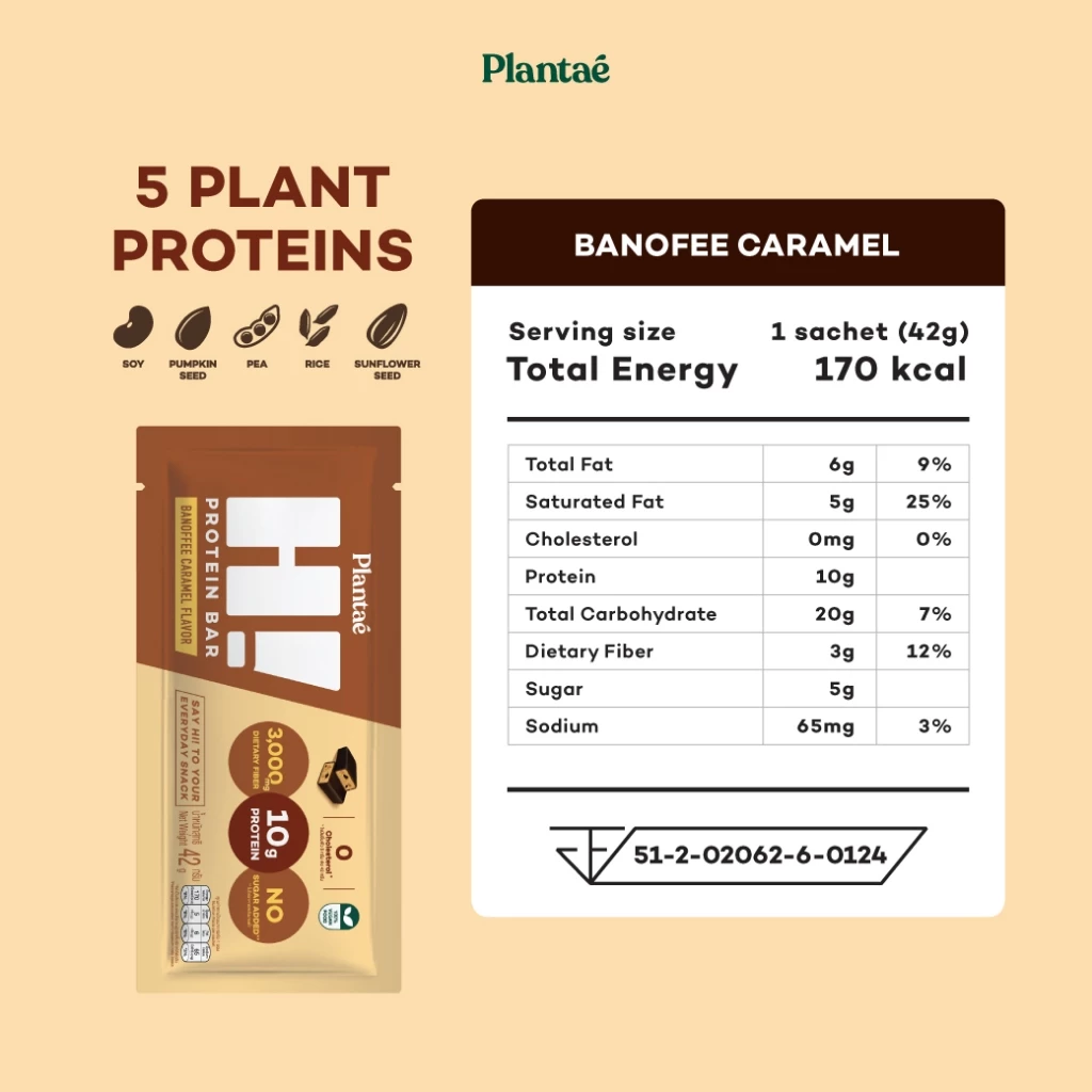 Plantae Hi Protein Bar : โปรตีนจากพืช โปรตีนบาร์ ขนมคลีน ไม่เติมน้ำตาล โปรตีนพืช plant based thumbnail 8