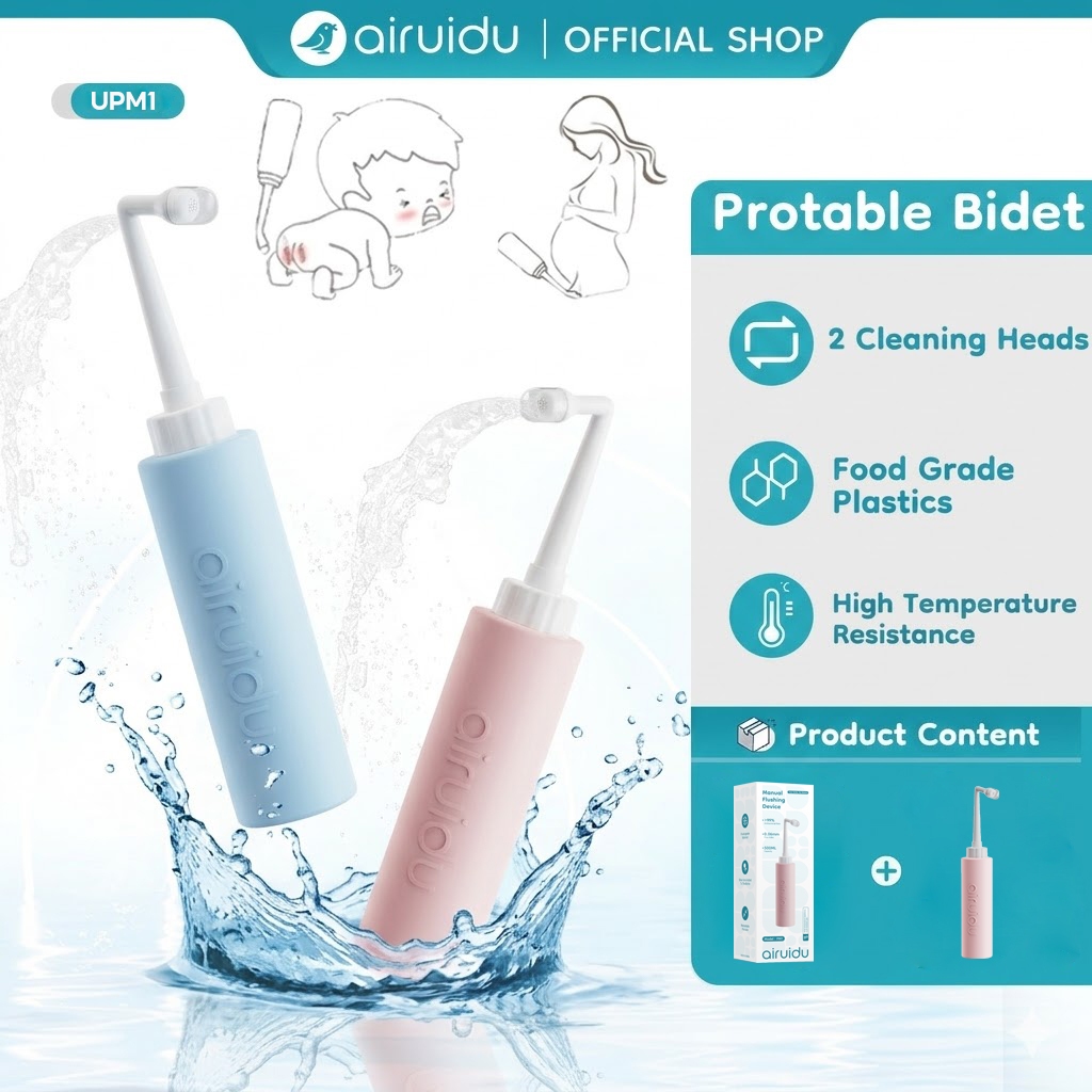 Airuidu PM1 ที่ฉีดก้นพกพา ที่ฉีดก้น ที่ฉีดชำระแบบพกพา 500ml Waterpulse ฉีดก้นแบบพกพา ที่ฉีดก้นพกพา พกพาสะดวก ที่ฉีดต