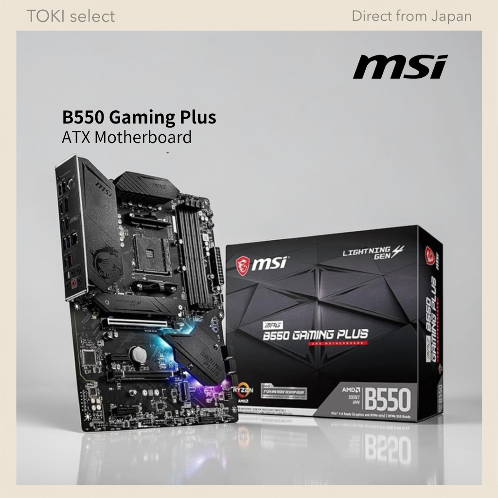 MSI MPG B550 Gaming Plus ATX Motherboard AMD AM4 PCIe 4.0 DDR4 M.2 USB3.2 Mystic Light
