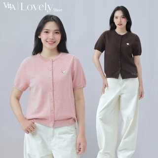VILA | LOVELY SHORT VL123 เสื้อ Lovely แขนสั้น คอกลม โลโก้หัวใจ