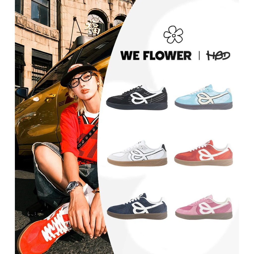 WE FLOWERxHBD (โค้ดลด20%) Comfortable Men's and Women's Trendy Sneakers,Casual Shoes preorder 7-14วั