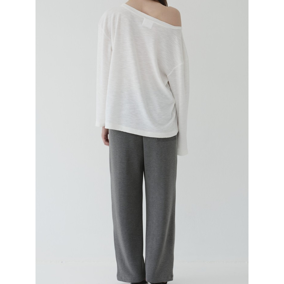 (สินค้าพร้อมส่ง) Hounddown - Soul off-shoulder long sleeve top