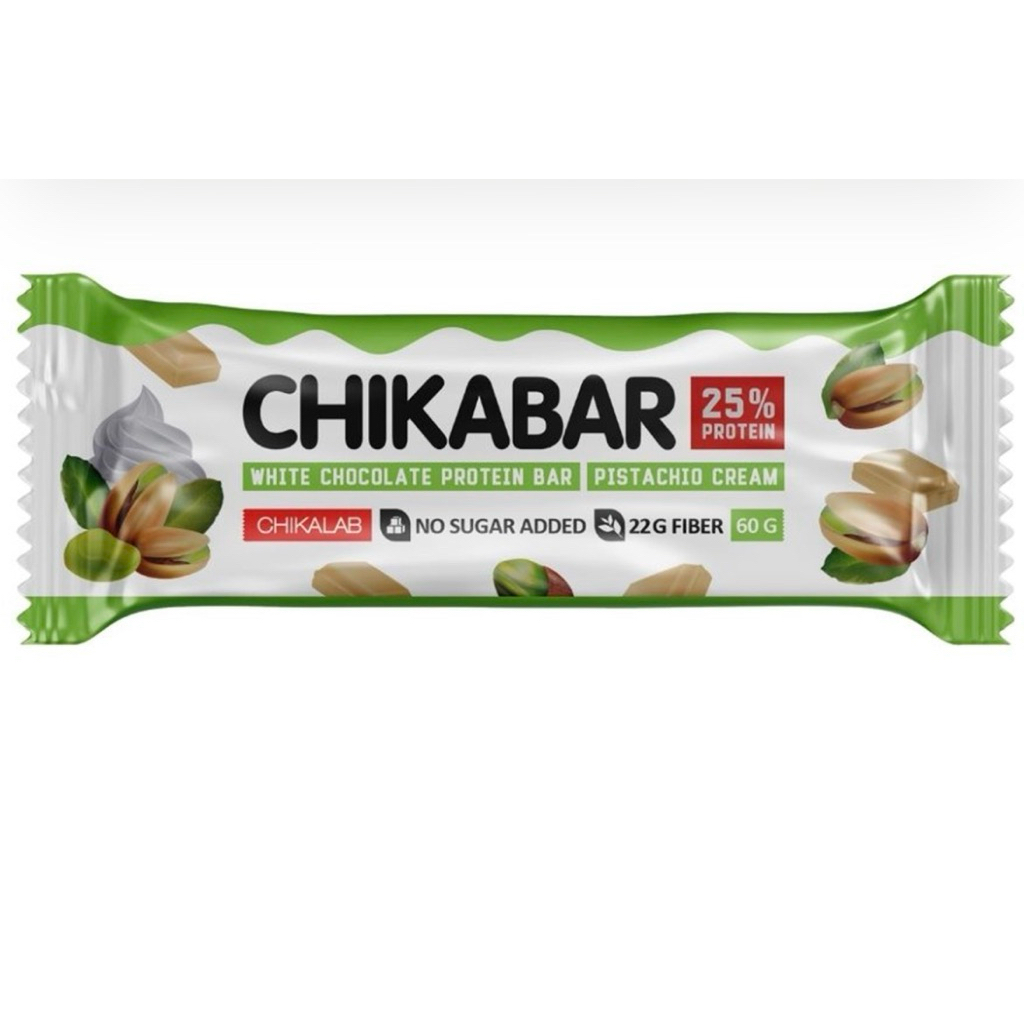 [1 ชิ้น] Chikalab ChikaBar Choco Protein Bar Pistachio/Strawberry Cream/Coconut/Tiramisu/Pistachio Y